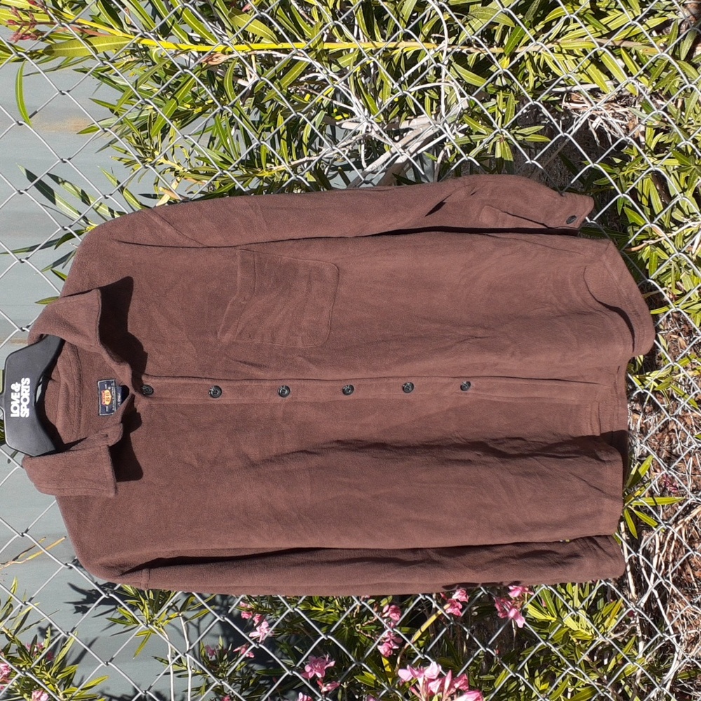 Route 66 Brown Polyester Button Up Coat, Size S